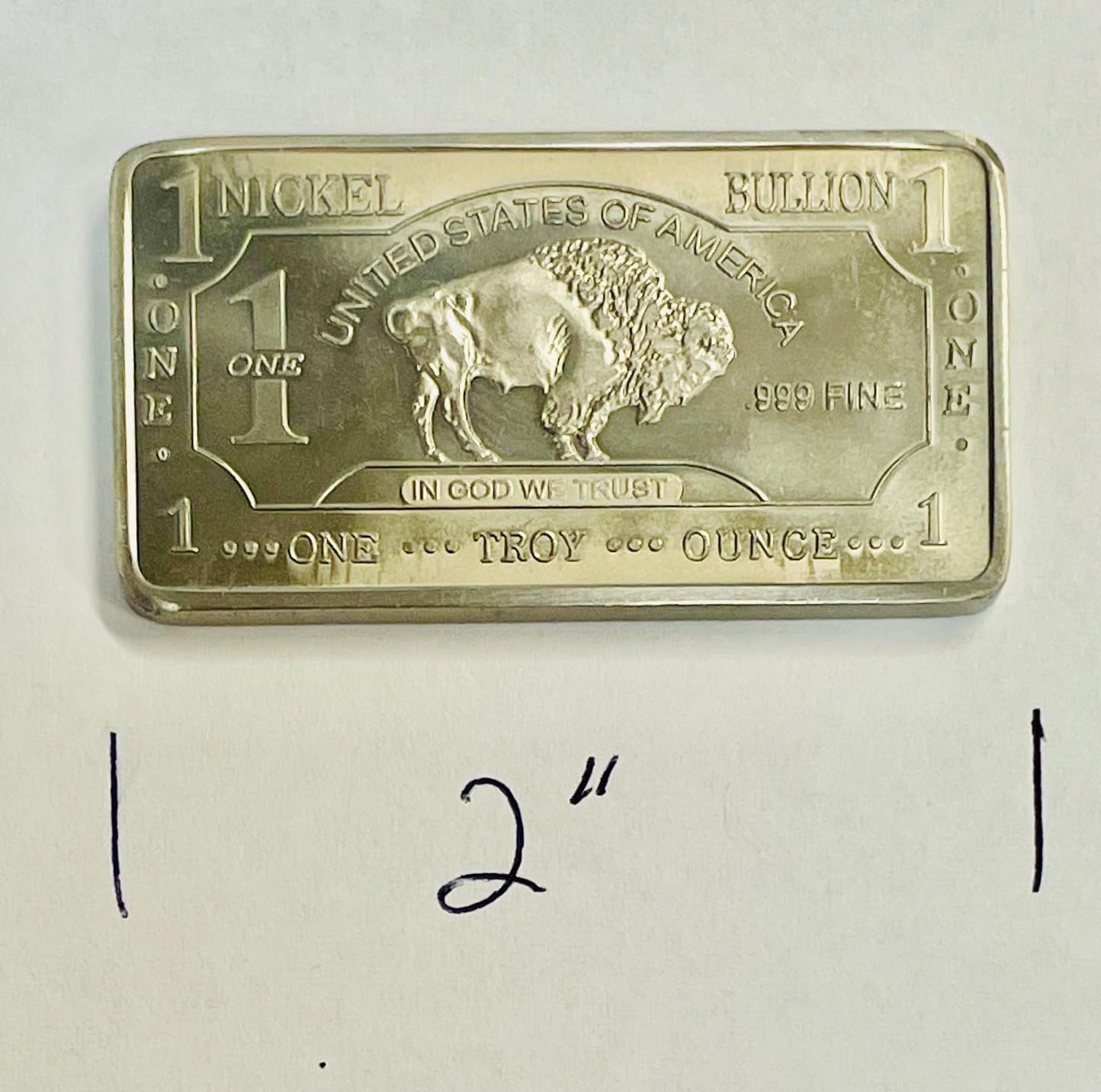 Amazon.com: Rare Mint 1oz Troy Ounce Nickel Bullion Bar 999 Pure